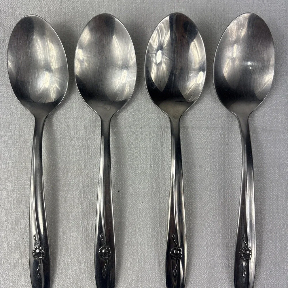 Sears Roebuck‎ Provincial Rose Stainless Soup Spoon 7 1/4